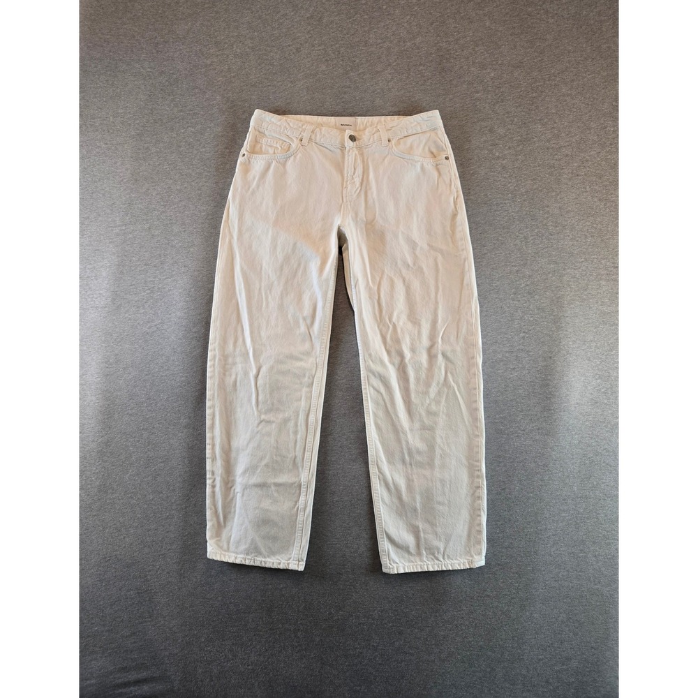 Reformation Jeans Womens 30 White Charlee Low Rise Straight Leg Organic Cotton
